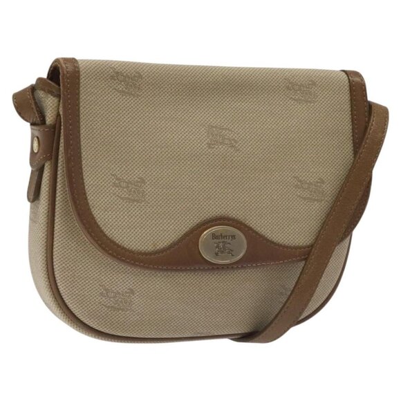 Burberrys Shoulder Bag Coated Canvas Beige Auth bs23059 - Picture 1 of 16